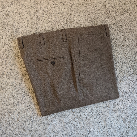 HART SCHAFFNER MARX Tailored Pants, Brown - Picture 5 of 7